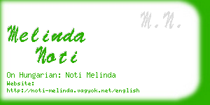 melinda noti business card